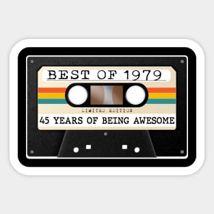 Funny Best of 1979 45th Birthday Cassette Tape Vintage Sticker